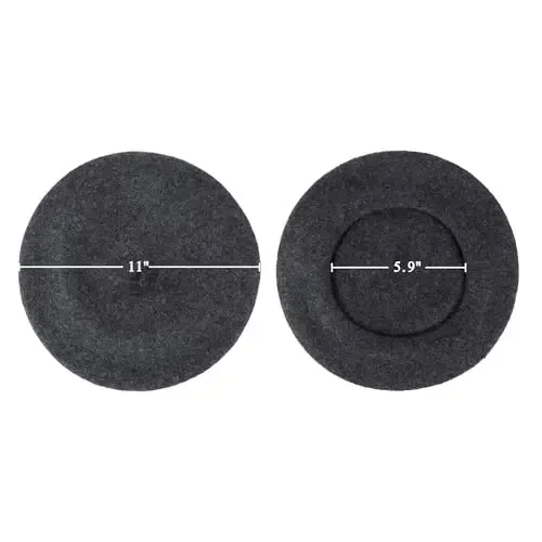 Wool Beret Hat French Beret Cap Winter Artist Painter Hat Solid Color for Women - 4