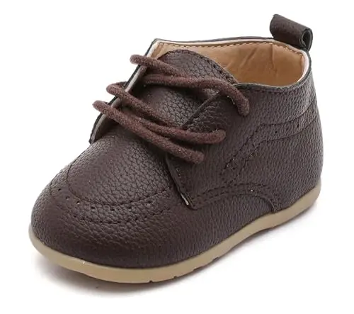 Greceen Infant Baby Boys Girls Leather Loafers Comfort Oxford Dress Wedding Shoes First Walker Outdoor Shoes Crib Shoes - GRECEEN