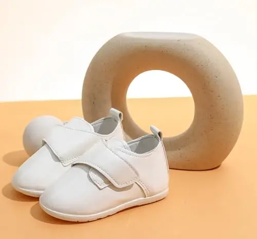 Greceen Infant Baby Boys Girls Leather Loafers Comfort Oxford Dress Wedding Shoes First Walker Outdoor Shoes Crib Shoes - 3