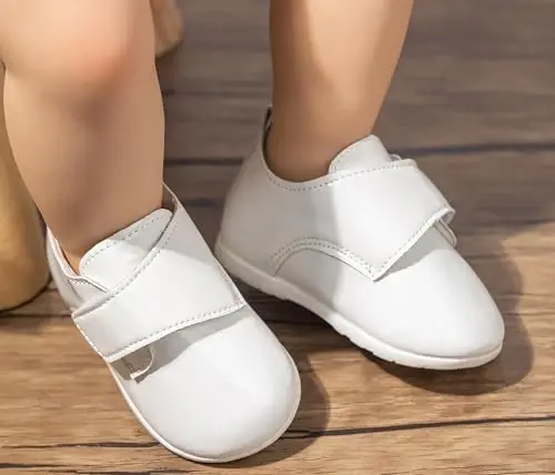 Greceen Infant Baby Boys Girls Leather Loafers Comfort Oxford Dress Wedding Shoes First Walker Outdoor Shoes Crib Shoes - 6