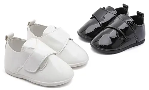 Greceen Infant Baby Boys Girls Leather Loafers Comfort Oxford Dress Wedding Shoes First Walker Outdoor Shoes Crib Shoes - 7