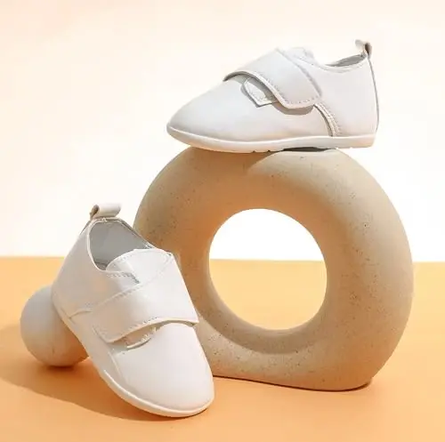 Greceen Infant Baby Boys Girls Leather Loafers Comfort Oxford Dress Wedding Shoes First Walker Outdoor Shoes Crib Shoes - 2