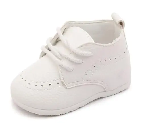 Greceen Infant Baby Boys Girls Leather Loafers Comfort Oxford Dress Wedding Shoes First Walker Outdoor Shoes Crib Shoes - 1