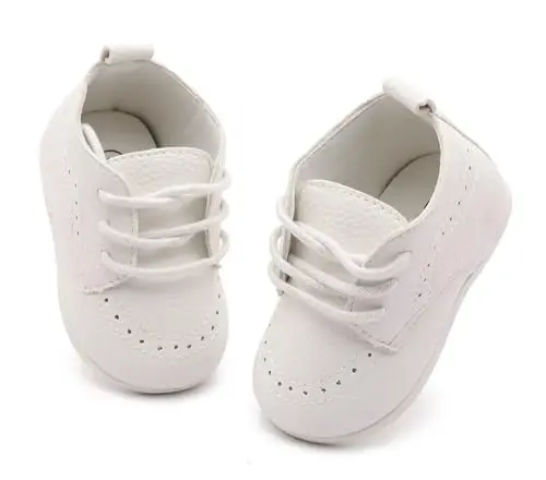 Greceen Infant Baby Boys Girls Leather Loafers Comfort Oxford Dress Wedding Shoes First Walker Outdoor Shoes Crib Shoes - 7