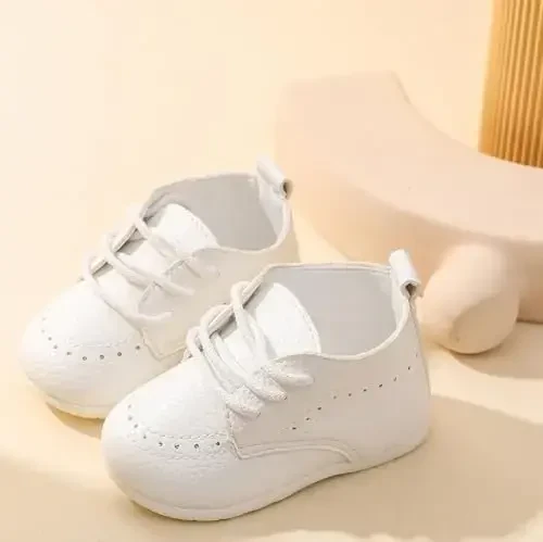 Greceen Infant Baby Boys Girls Leather Loafers Comfort Oxford Dress Wedding Shoes First Walker Outdoor Shoes Crib Shoes - 3