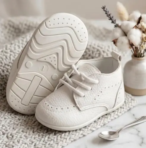 Greceen Infant Baby Boys Girls Leather Loafers Comfort Oxford Dress Wedding Shoes First Walker Outdoor Shoes Crib Shoes - 2