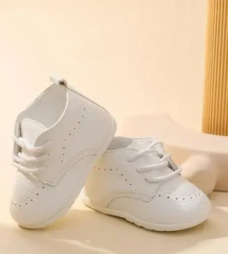 Greceen Infant Baby Boys Girls Leather Loafers Comfort Oxford Dress Wedding Shoes First Walker Outdoor Shoes Crib Shoes - 2