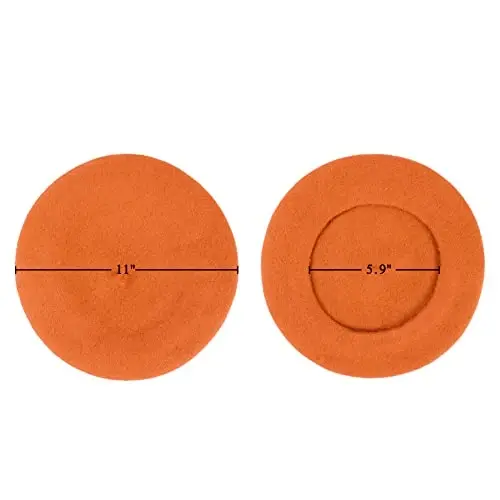 Wool Beret Hat French Beret Cap Winter Artist Painter Hat Solid Color for Women - 6