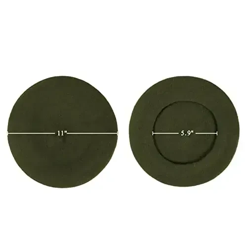 Wool Beret Hat French Beret Cap Winter Artist Painter Hat Solid Color for Women - 6