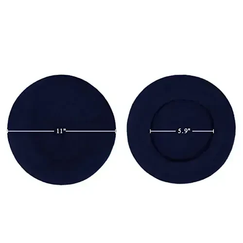 Wool Beret Hat French Beret Cap Winter Artist Painter Hat Solid Color for Women - 5