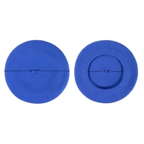 Wool Beret Hat French Beret Cap Winter Artist Painter Hat Solid Color for Women - 6