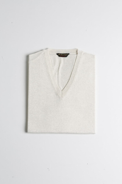 Yünlü Kolsuz Triko Süveter - Taş - Kemik-Taş - ÇUKUROVA (1)