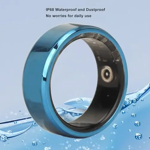 Yunseity Smart Ring Health, IP68 Sleep Quality Monitoring Fitness Smart Ring, Ceramic Stainless Magic Wearable Device Universal Ring for iOS and for Android - 2