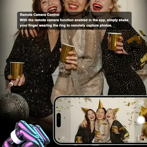 Yunseity Smart Ring Health, IP68 Uyqu Sifatini Monitoring Qilish Fitness Smart Ring, Seramika Zanglamaydigan Sehrli Taqiladigan Qurilma Universal Ring iOS va Android uchun - 5