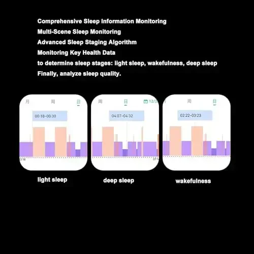 Yunseity Smart Ring Health, IP68 Uyqu Sifatini Monitoring Qilish Fitness Smart Ring, Seramika Zanglamaydigan Sehrli Taqiladigan Qurilma Universal Ring iOS va Android uchun - 6