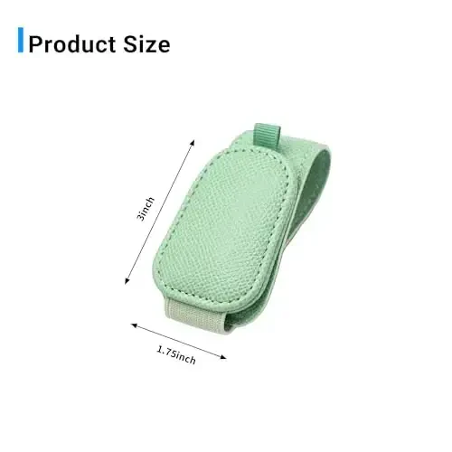 Yuoyar 2 Packs Magnetic Sunglass Holder for Car Visor - Universal Sunglasses Clip for Different Size Eyeglasses - Convenient Interior Car Accessories (Green) - 6