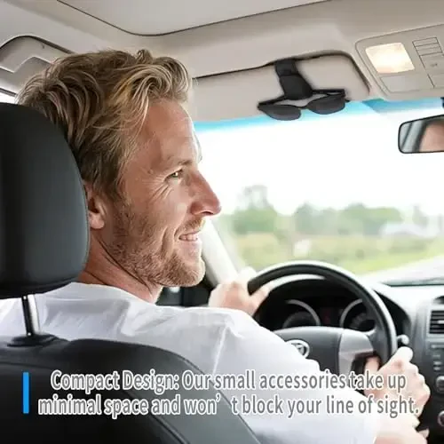 Yuoyar 2 Packs Magnetic Sunglass Holder for Car Visor - Universal Sunglasses Clip for Different Size Eyeglasses - Convenient Interior Car Accessories (Black) - 6