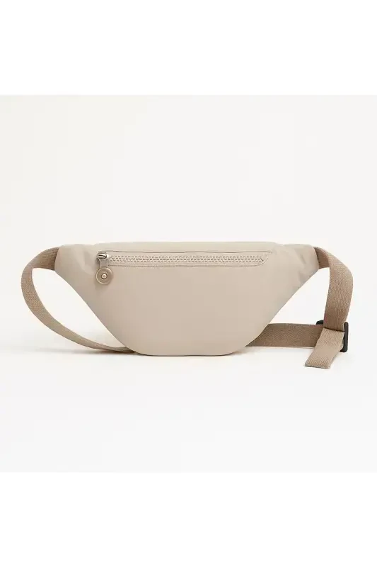 Yuppy Club Crinkle Crossbody Belt Shoulder and Sports Bag-Beige - 2