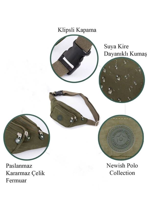 Yuppy Club Crinkled Crossbody Waist Shoulder and Sport Bag - 3