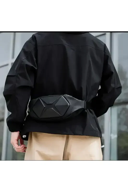 Yuppy Club Krinkıl Çapraz Askılı Bel Omuz Ve Spor Çanta-Siyah kabuk - 5