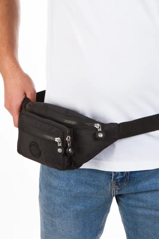 Yuppy Club Krinkıl Çapraz Askılı Bel Omuz Ve Spor Çanta (Siyah ve Haki)-Haki - 7