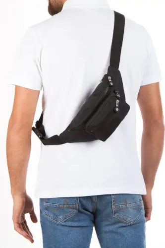 Yuppy Club Krinkıl Çapraz Askılı Bel Omuz Ve Spor Çanta (Siyah ve Haki)-Haki - 6