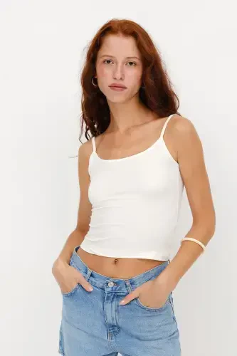 Yupqa yelkali mayka A13224-L13M13-Oqish - 3