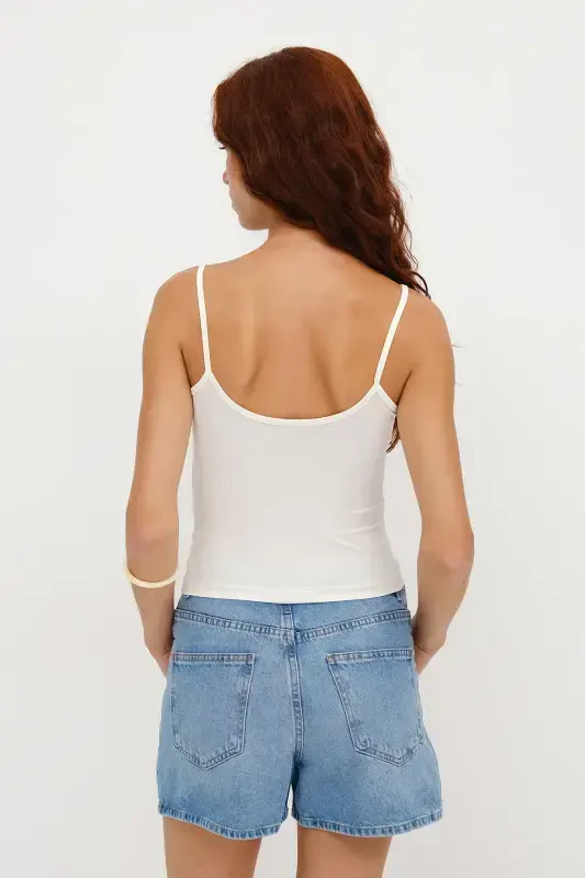 Yupqa yelkali mayka A13224-L13M13-Oqish - 6