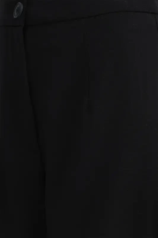 Yuqori Bel Keng Oyoqli Shim Pn8130 - Dk14-Qora - 3