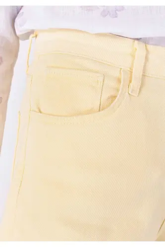 Yuqori bel sari ayollar uchun shortik - 5