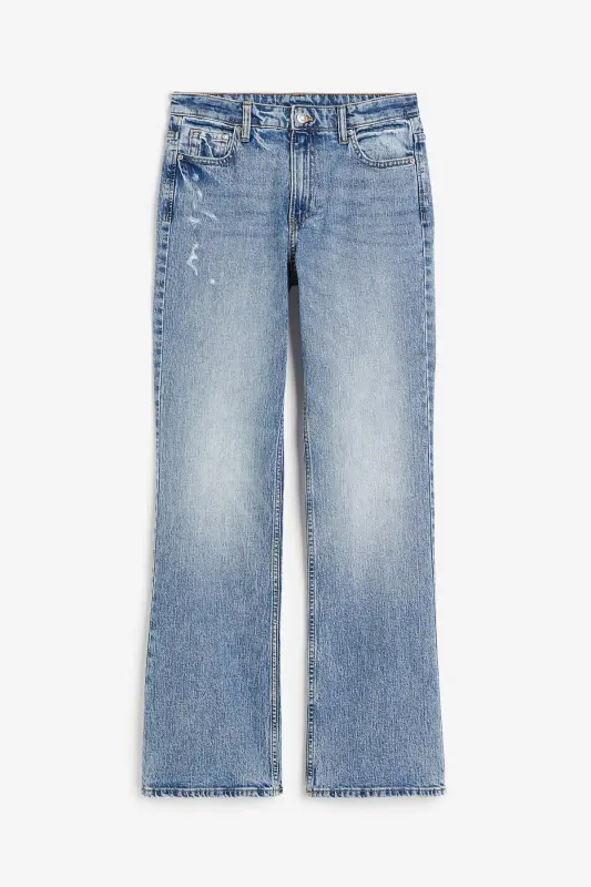 Yuqori belli shim cho'zilgan jinsi shim - H&M