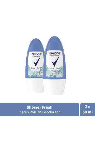 Yuqori himoya Ayollar uchun Roll-On Deodoranti Shower Fresh 72 soat uzluksiz himoya 50 ml X2 - 1