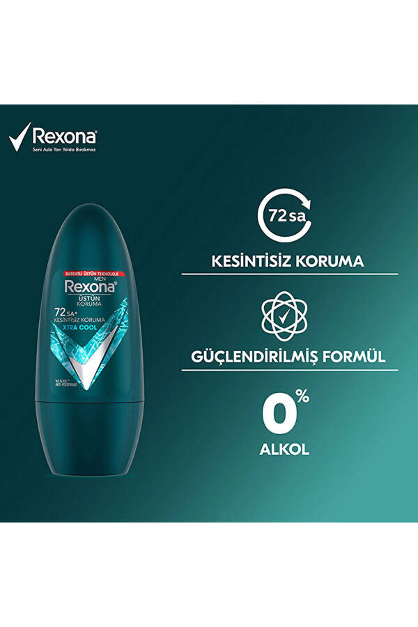 Yuqori himoyali erkaklar uchun Roll On dezodorant Xtra Cool 72 soat uzluksiz himoya 50 ml - 21