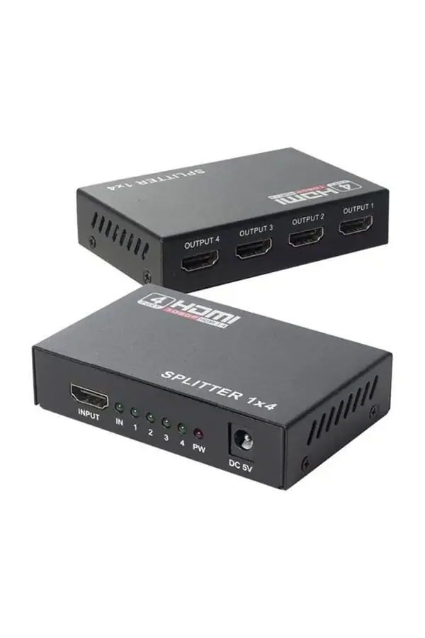 Yuqori sifatli 4 Portli HDMI Splitter 1080P 1.4V - 3
