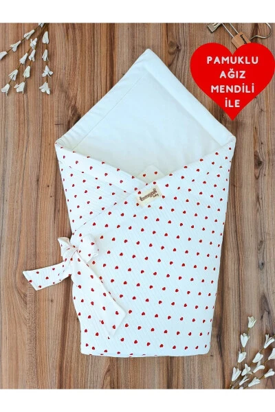 Yurak shaklidagi chaqaloq adyol 100% paxta tabiiy organik chaqaloq uxlash swaddle kasalxona chiqishi yangi tug'ilgan - TOMUYCUK