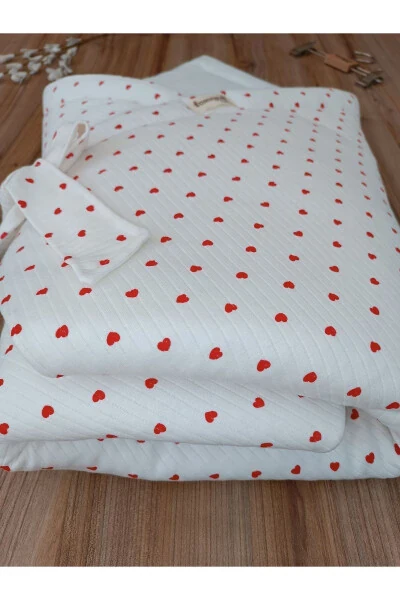 Yurak shaklidagi chaqaloq adyol 100% paxta tabiiy organik chaqaloq uxlash swaddle kasalxona chiqishi yangi tug'ilgan - 8