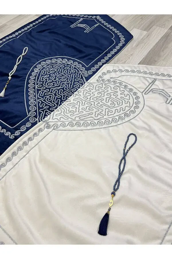 Yurakli namozlik, juftlik namozliklar, tespihli kelin-kuyov sovg'a to'plami, mahr to'yi to'plami - 6