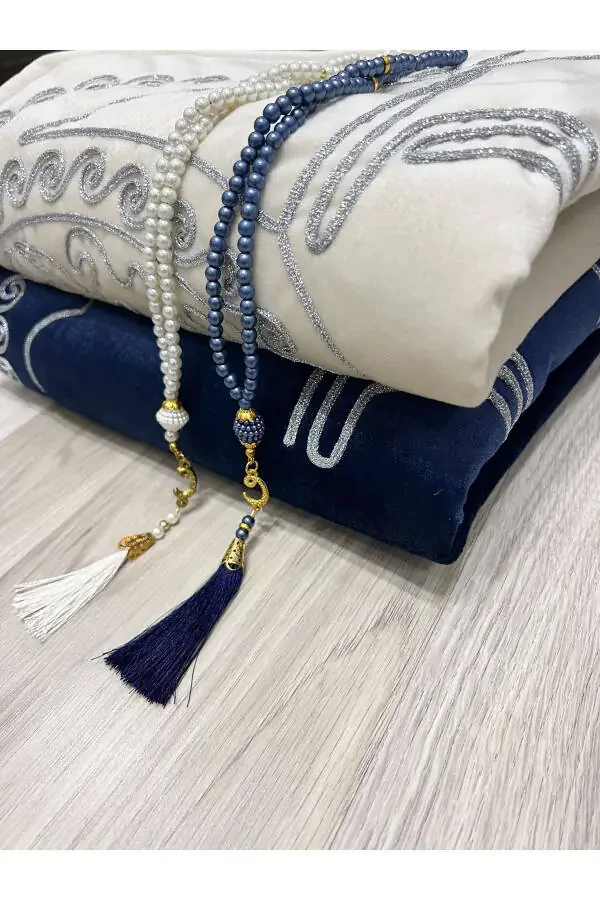 Yurakli namozlik, juftlik namozliklar, tespihli kelin-kuyov sovg'a to'plami, mahr to'yi to'plami - 7