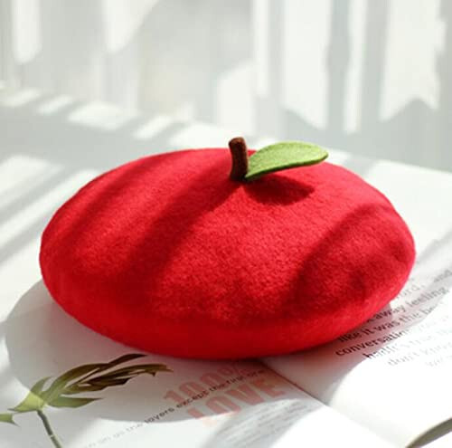 Yuri Japan Fruits Orange Peach Beret Cute Lolita Girl Hat Painter Cap Accessories for Women Gift - 2