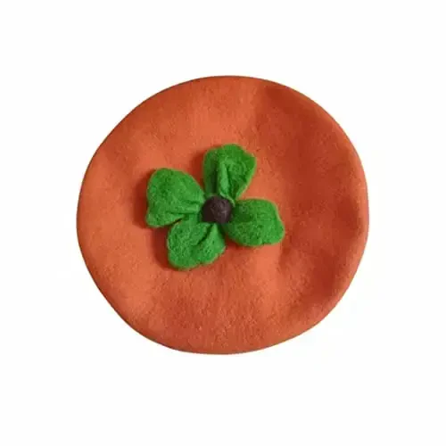 Yuri Japan Fruits Orange Peach Beret Cute Lolita Girl Hat Painter Cap Accessories for Women Gift - 2