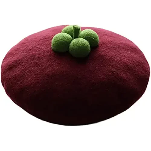 Yuri Japan Fruits Orange Peach Beret Cute Lolita Girl Hat Painter Cap Accessories for Women Gift - MODAZONE
