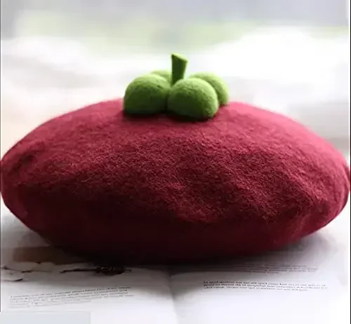 Yuri Japan Fruits Orange Peach Beret Cute Lolita Girl Hat Painter Cap Accessories for Women Gift - 2