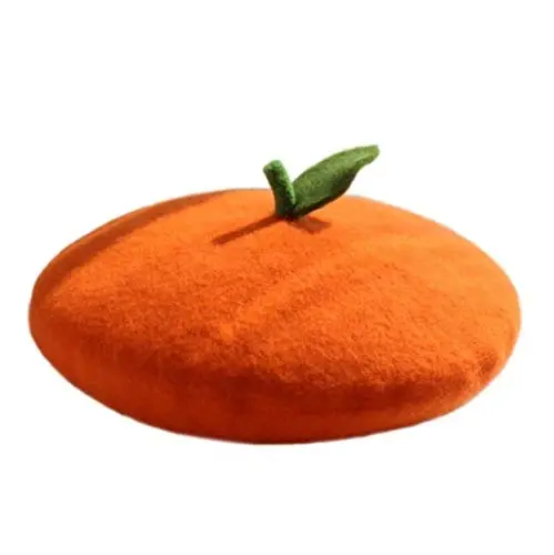 Yuri Japan Fruits Orange Peach Beret Cute Lolita Girl Hat Painter Cap Accessories for Women Gift - 1