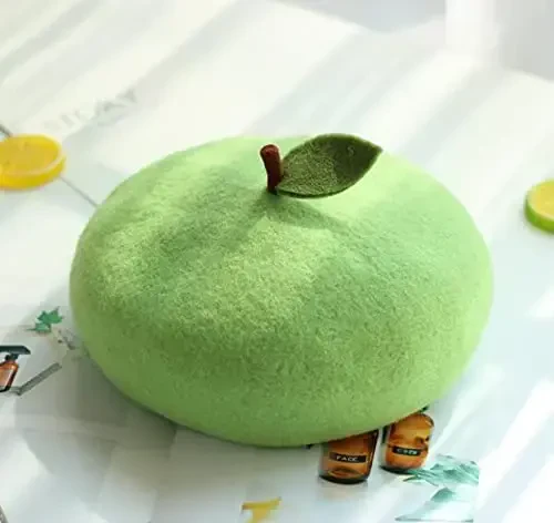 Yuri Japan Fruits Orange Peach Beret Cute Lolita Girl Hat Painter Cap Accessories for Women Gift - 2