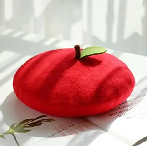 Yuri Japan Fruits Orange Peach Bereta Chiroyli Lolita Qizlar uchun Shlyapa Rassom Kepkasi Aksessuarlar Ayollar uchun Sovg'a - 2