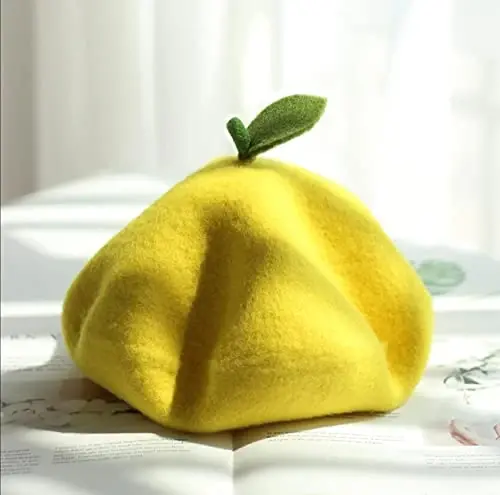 Yuri Japan Fruits Orange Peach Beret Cute Lolita Girl Hat Painter Cap Accessories for Women Gift - 2