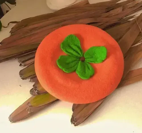 Yuri Japan Fruits Orange Peach Beret Cute Lolita Girl Hat Painter Cap Accessories for Women Gift - 4