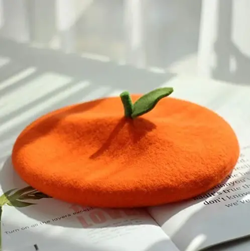 Yuri Japan Fruits Orange Peach Beret Cute Lolita Girl Hat Painter Cap Accessories for Women Gift - YURI (1)
