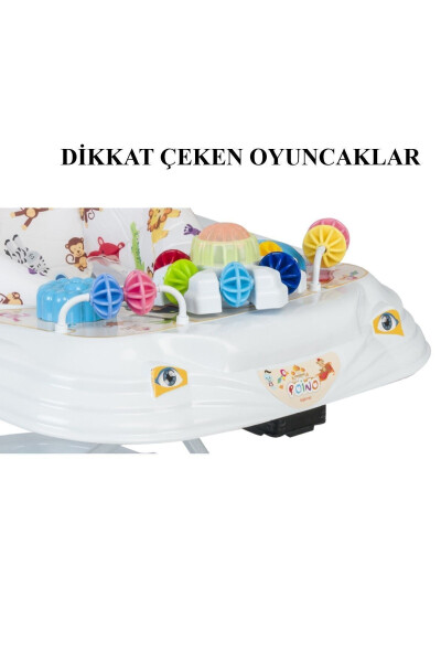 Yürüteç Bebek Yürüteci Örümcek Müzikli Işıklı Oyuncaklı Bebek Yürüteci 3 Kademeli İlk Adım Arkadaşı - 6