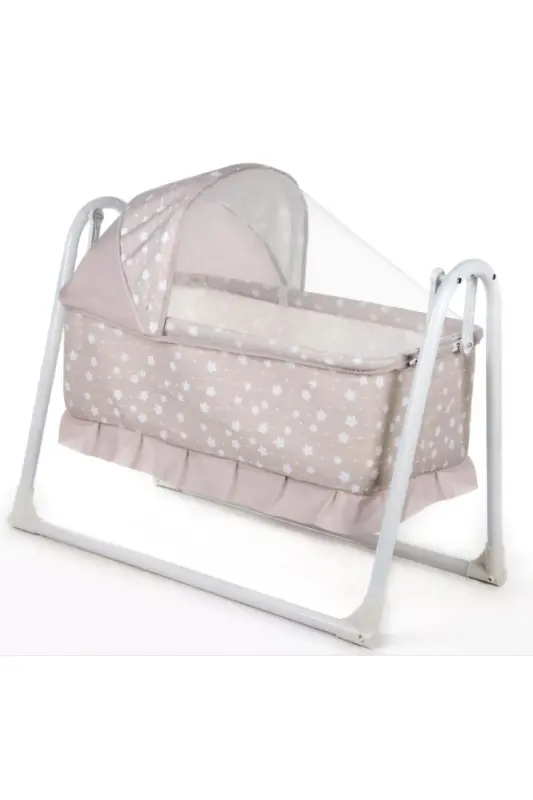 Yuvam Lyuks Sepet Beshik Portativ Bebek Beshigi Sallanadigan Beshik-Jigarrang - 1